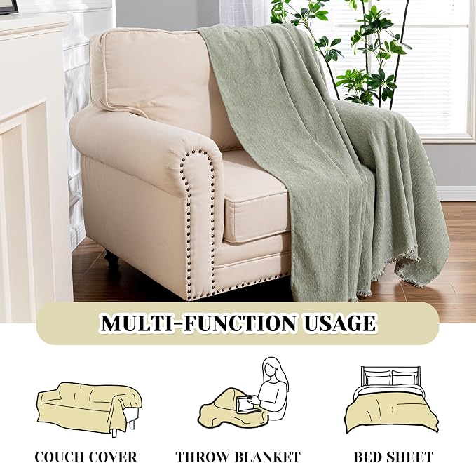 MEETSKY Green Sofa Covers Armchair Single Couch Cover - Image 8