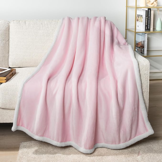 PAVILIA Sherpa Fleece Throw Blanket by PAVILIA