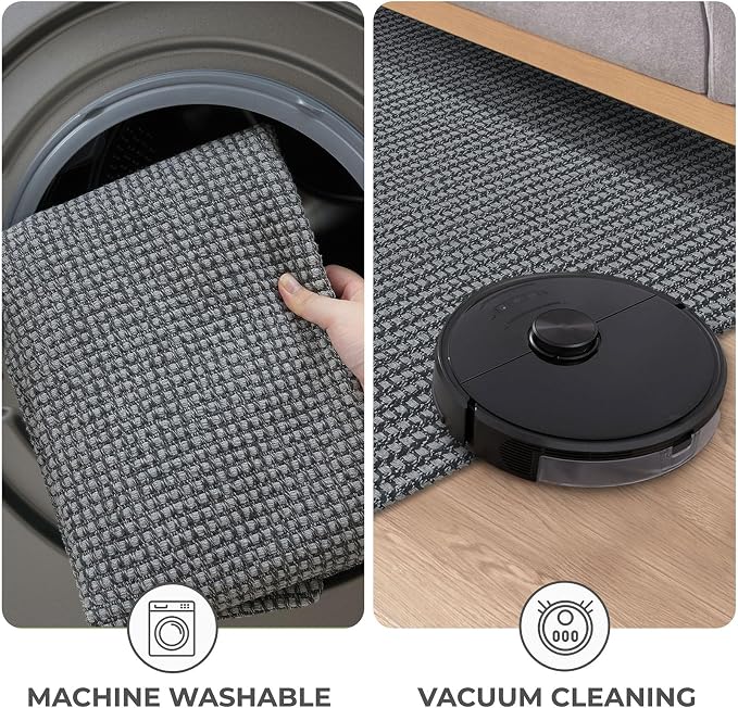 KOZYFLY Washable Area Rug 6x9 ft Rubber Backed Non Slip Rugs - Image 7