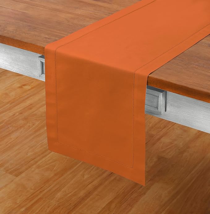 Solino Home Cotton Linen Pumpkin Table Runner 72 Inches Long - Image 2