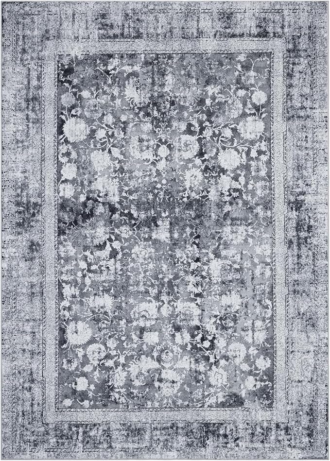 Area Rug 5×7, Vintage Boho Rug, Ultra-Soft Low Pile, Non Slip, Stain Resistant - Image 3