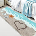 Beach Bathroom Rugs Soft Absorbent Ocean Wave Bath Mat by Unknown
