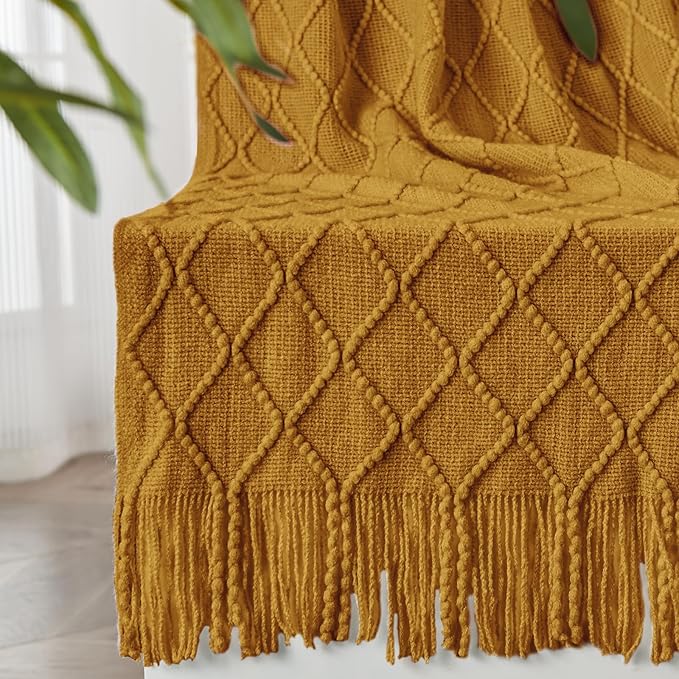 inhand Knitted Fall Throw Blanket by inhand