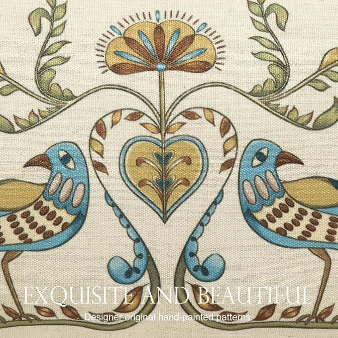 patdrea Designer Rectangle Throw Pillow Covers, Farmhouse Blue Linen - Image 5