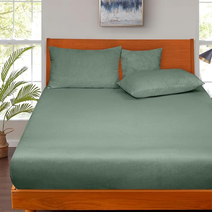 ROYALE LINENS 300 Thread Count 100% Long Staple Combed Cotton Fitted Sheet Twin - Image 5