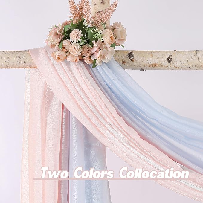 DONREN Luxury Sheer Window Scarf - Image 3