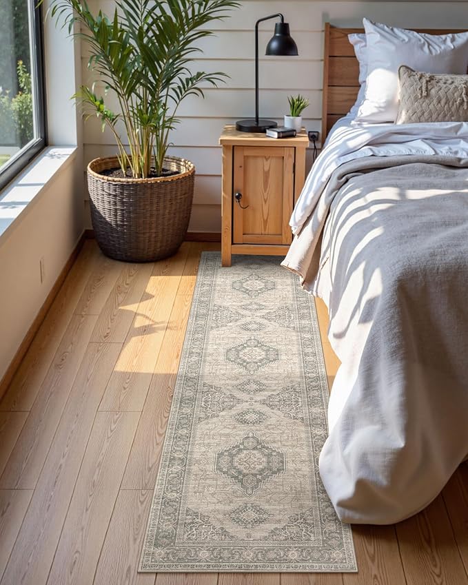 Lahome Oriental Hallway Runner Rug Non Slip, 2.5x8 Kitchen Washable Runner Soft - Image 3