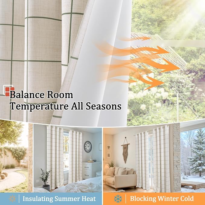 Linen Blackout Curtains for Living Room - Image 7