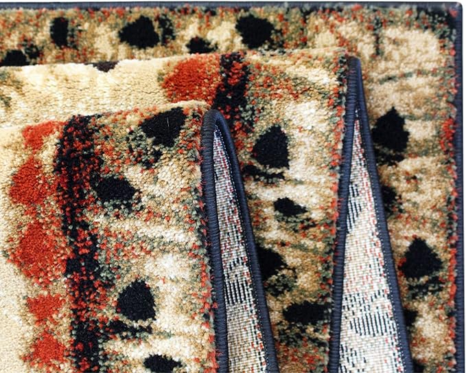 Masada Rugs, Cabin Lodge Area Rug Bear and Cub Scene Runner - Image 4