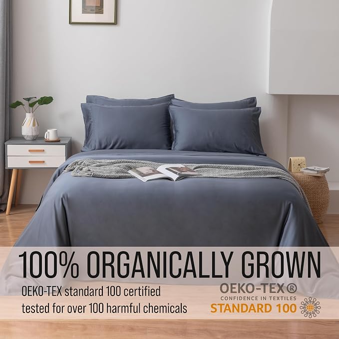 Bella Coterie 6 Piece Luxury Bamboo Viscose King Size Sheet Set | 100% - Image 4
