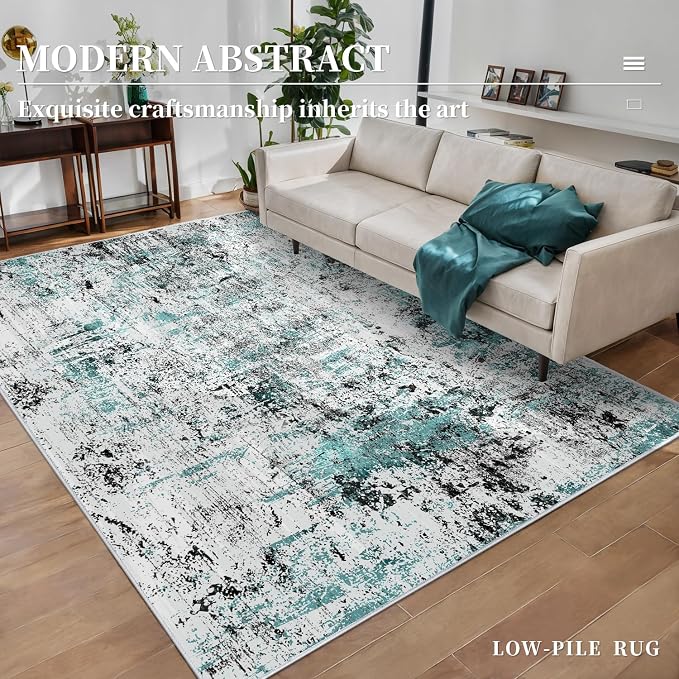 Ciicool Abstract Area Rug Indoor, 3x5 Washable Entryway Rug, Modern Throw Rug - Image 2