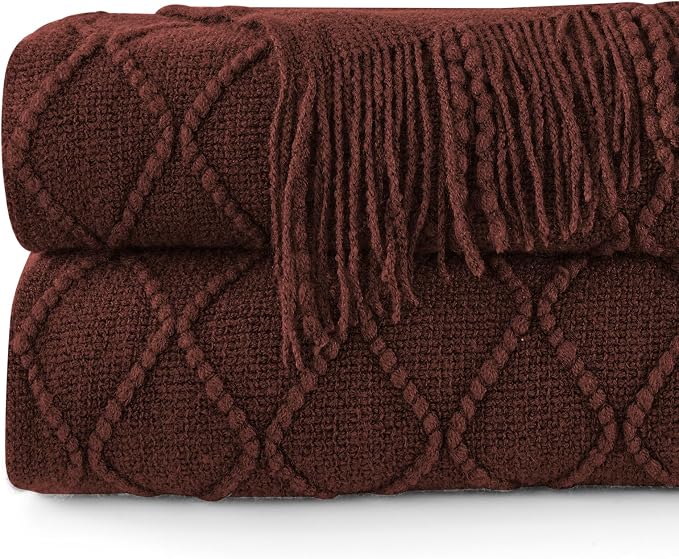 inhand Knitted Throw Blankets for Couch and Bed, Soft Cozy Knit Blanket - Image 7
