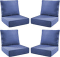Luxury Outdoor Seat Cushion Set-24 x 24 x 6 Inch Outdoor Chair Cushions by NatureComfyOutdoorFurniture