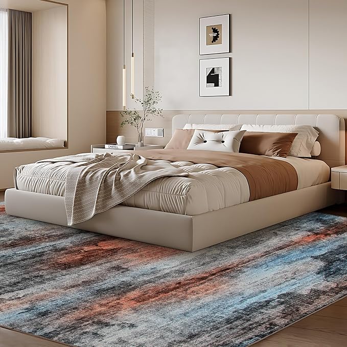 WILLSUN Washable Area Rugs, 9x12 Non-Slip Boho Large Area Rugs - Image 2
