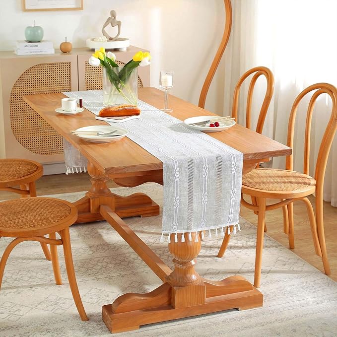 Farmhouse Table Runner, Rustic Cutout Table Runners - Image 6