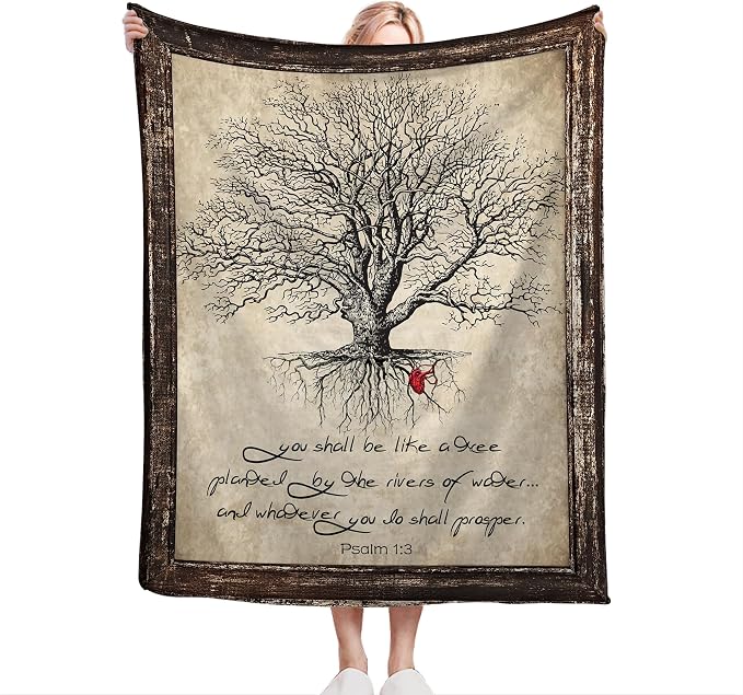 Christian Bible Tree of Life Throw Blanket - Image 2