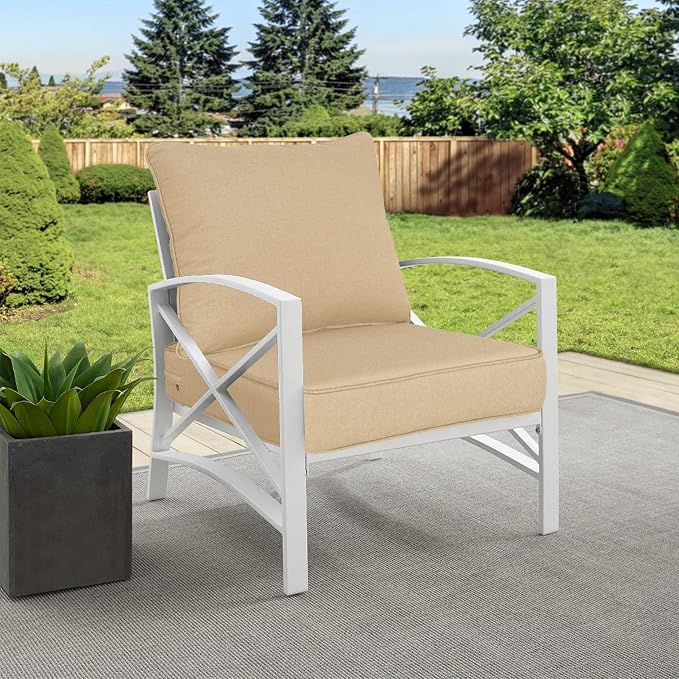 Goodgoods 22x24 inch Outdoor/Indoor Deep Seat Patio Cushions Set of 2 Resilient - Image 3