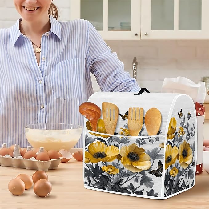 Mixer Dust Cover for 6-8 Qt Stand Mixer, Cloth Cover - Image 4