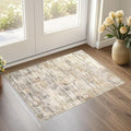 2x3 Entryway Area Rugs: Washable Neutral Abstract Small Rug Door Mat Non-Slip by UERMEI