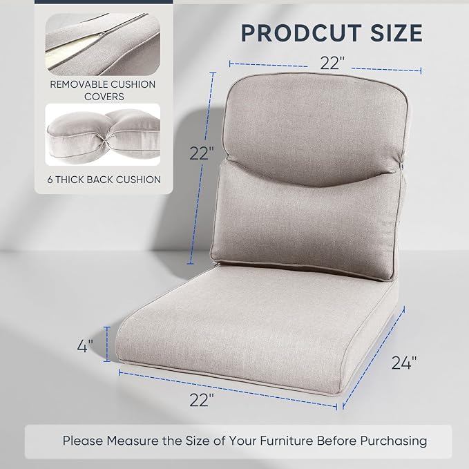 Patio Chair Cushions 4 Packs - Image 8