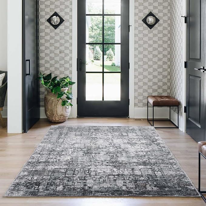 Area Rug 3×5, Vintage Boho Rug, Ultra-Soft Low Pile, Non Slip, Stain Resistant - Image 7