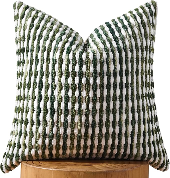 AmHoo Boho Chenille Pillow Cover Decorative Tufted Pillowcase by AmHootextile