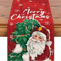 OTOSTAR Christmas Tree and Santa Claus Merry Christmas Table Runner, Xmas by OTOSTAR