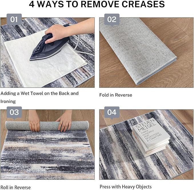 Modern Abstract Runner Rug 2.6x10 - Image 4