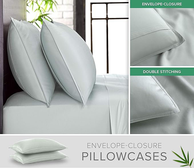 Pure Bamboo Full Sheets, Genuine 100% Organic Viscose Derived from Bamboo Bed - Image 3