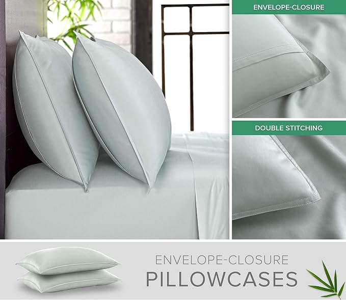 Pure Bamboo Queen Sheets, Genuine 100% Organic Viscose Derived from Bamboo Bed - Image 3