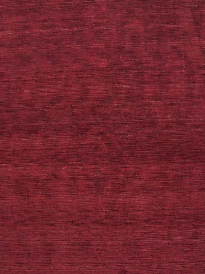 Rugsotic Carpets Hand Knotted Gabbeh Wool 5'x8' Area Rug Solid Dark Red L00111 - Image 4