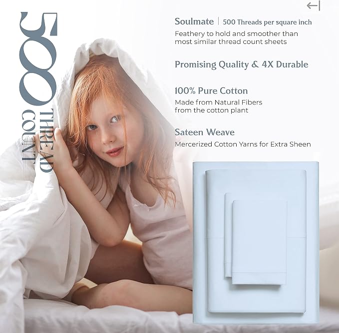 Mayfair Linen 100% Cotton Bed Sheets King Sheet Set - Image 6