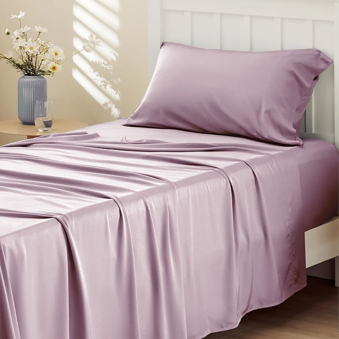 Bedsure Cooling Sheets Twin XL, Rayon Derived from Bamboo, Breathable & Soft by BEDSURE
