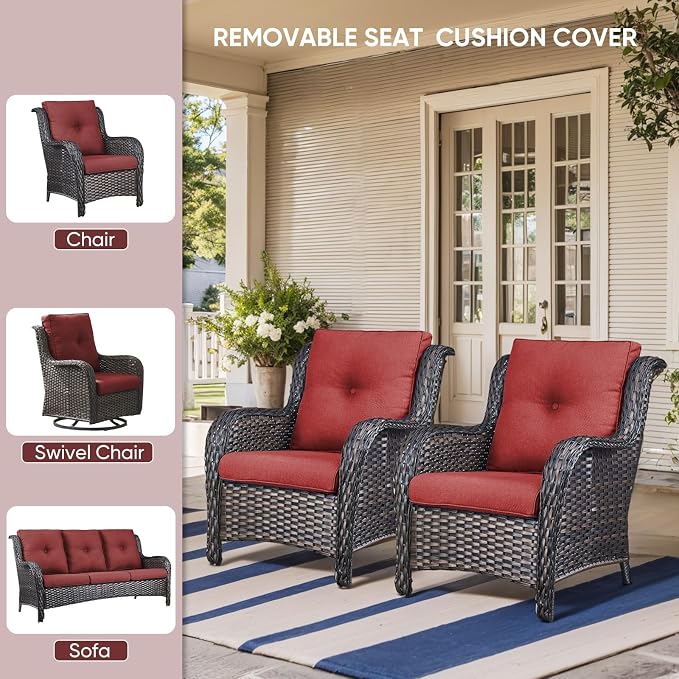 7-Piece Outdoor Patio Cushion Set - Image 6