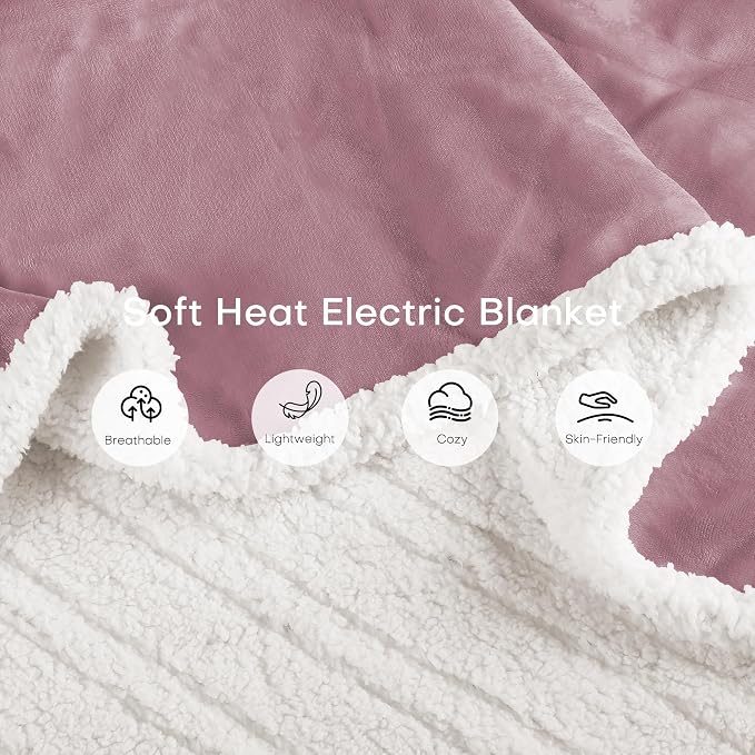 Electric Heated Blanket Throw Size 50"x60" - Image 5