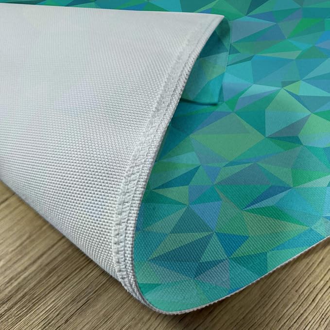 Ambesonne Teal Place Mats Set of 4, Abstract Irregular Triangle Mosaic Design - Image 5