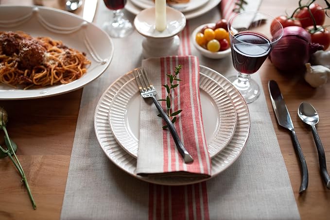 Solino Home Stripe Linen Table Runner 72 Inches Long - Image 2