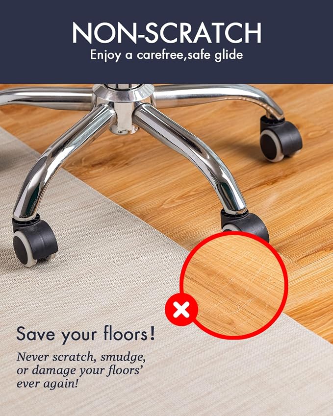 Office Chair Mat for Hardwood Floor Under Desk Computer Rolling Chair Mat for - Image 2