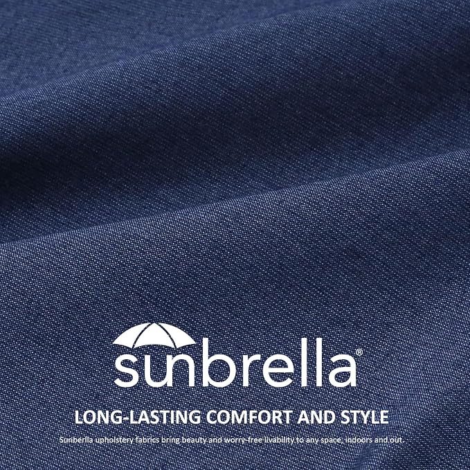 Sunbrella Outdoor High Back Chair Cushion Seat Pads, 44 x 21 Inch - Image 2