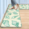 Kitchen Mats for Floor Cushioned Anti Fatigue Sets of 2 Beach Theme Kitchen by Tritard