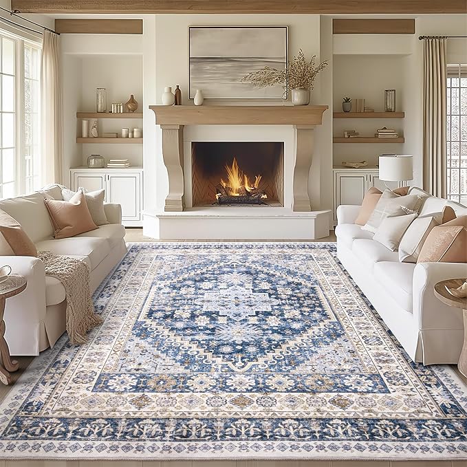 zesthome 9x12 Area Rugs, Stain Resistant Washable Rug, Ultra-Thin Rugs by Zesthome