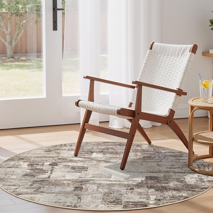 Abstract Living Room Rug Round 6FT - Image 5