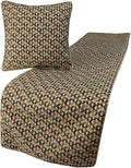 The HomeCentric King Queen Twin Beige & Multicolor Decorative Twin 53"x18" Bed by TheHomeCentric