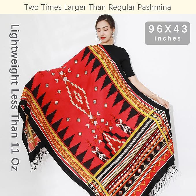 DANA XU 100% Merino Wool Pashmina Shawl - Image 6