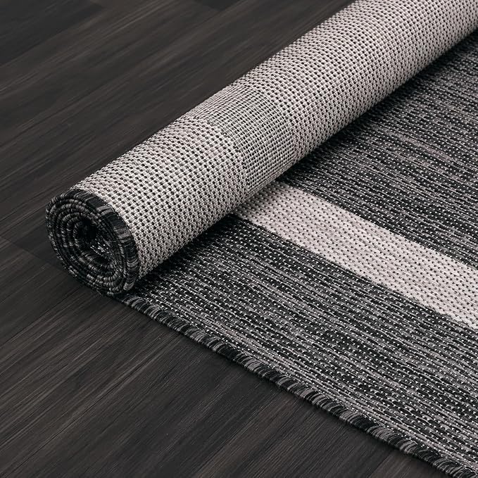 Bordered Outdoor Rug 5x7 Washable Outside Carpet - Image 6