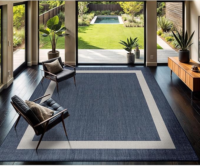 CAMILSON Outdoor Rug 8x10, Modern Outside Rugs - Image 10