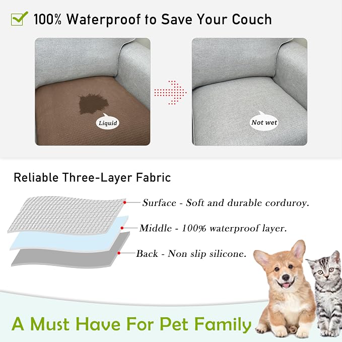Couch Arm Covers, Sofa Arm Covers, Waterproof Armrest Cover - Image 3