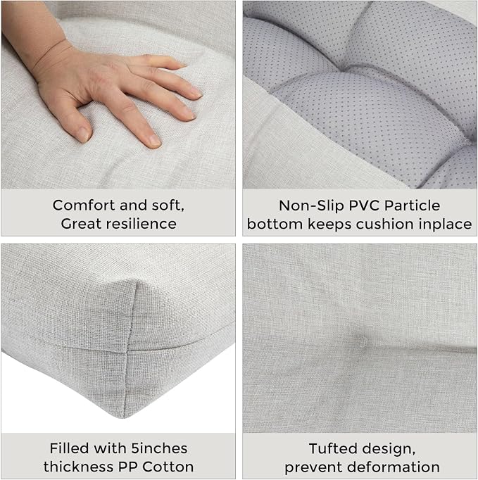 FUNHOME Outdoor Bench Cushion 45 x18 inch - Image 5