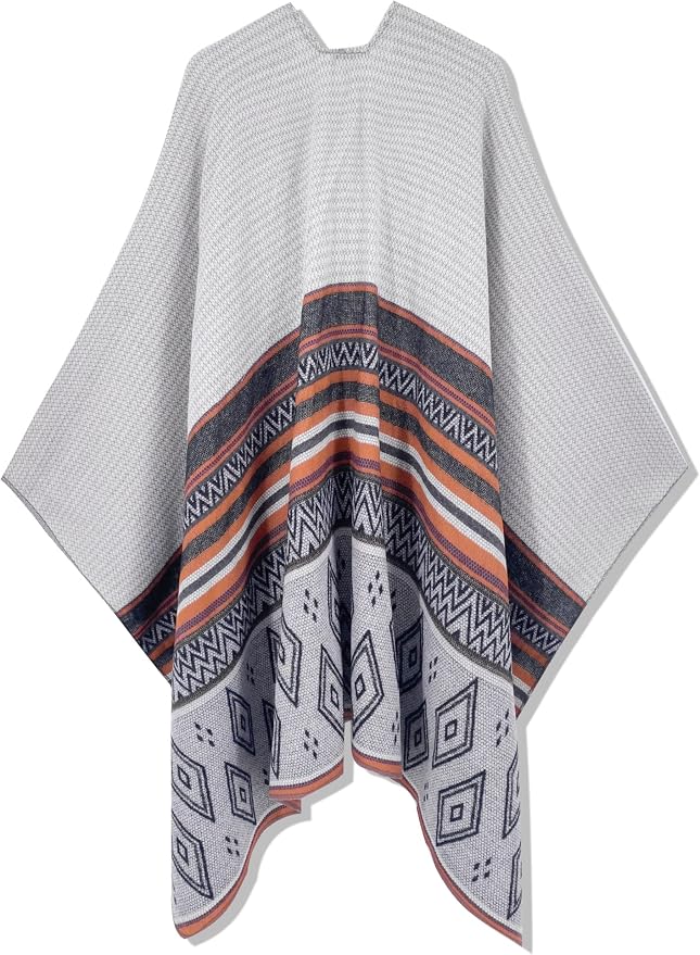 Breezy Lane Women's Shawl Wraps Warm Poncho Ruana Wrap Cardigan - Image 2