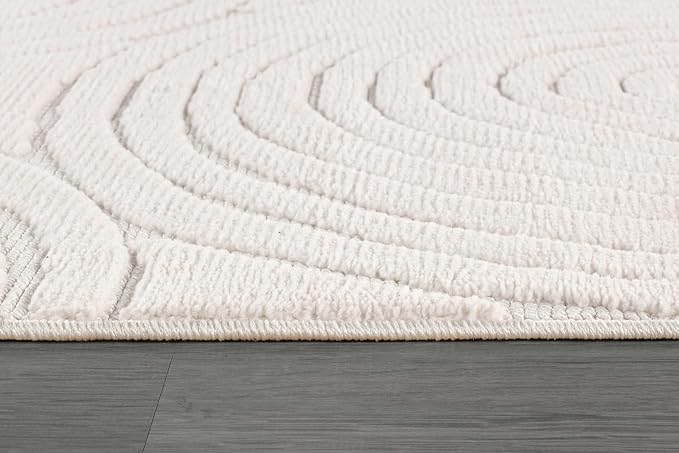 Beverly Rug Micro Loop Area Rug Light Gray 8x10 Geometric Modern Luxury - Image 6